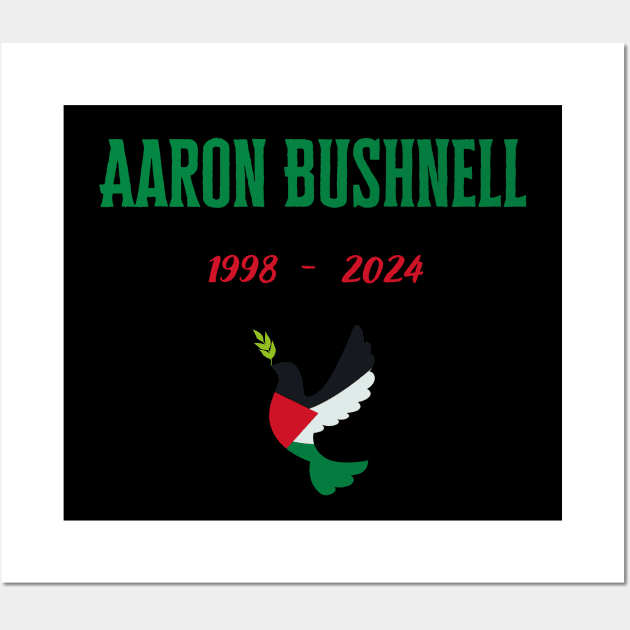 Aaron Bushnell, free palestine, us army Wall Art by Pattyld